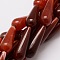 Dyed Natural Carnelian Teardrop Beads Strands, 29~30x8.5~10mm, Hole: 1.5mm, about 13pcs/strand, 15.7 inch