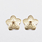 201 Stainless Steel Bead Caps, Star, Five-Petal, Golden, 10x10.5x2.5mm, Hole: 1.2mm