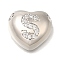 Rack Plating Brass Micro Pave Cubic Zirconia Pendants, Cadmium Free & Lead Free, Heart with Letter A~Z Charms, Platinum, Letter S, 14.5x16x6mm, Hole: 3mm