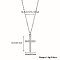 Anti-Tarnish Cubic Zirconia Cross Pendant Necklaces, Rhodium Plated 925 Sterling Silver for Women, Platinum, 15.75 inch(40cm)