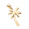 304 Stainless Steel Pendants, Laser Cut, Coconut Palm Tree, Golden, 22x15x1mm, Hole: 5x3mm