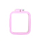 ABS Plastic Cross Stitch Embroidery Hoops, Embroidered Display Frame, Sewing Tools Accessory, Pearl Pink, 75x70mm
