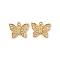 304 Stainless Steel Rhinestone Pendants, Butterfly Charms, Ion Plating(IP), Real 18K Gold Plated, Crystal, 8x10.5x1.5mm, Hole: 0.9mm