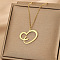 304 Stainless Steel Heart Initial Pendant Necklaces for Women Men, Golden, Letter O, 15.75~17.72 inch(40~45cm)