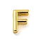 Brass Pendants, Cadmium Free & Nickel Free & Lead Free, Real 18K Gold Plated, Letter F, 8x5.5x3mm, Hole: 1.2mm