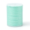 Round Waxed Polyester Cord, Taiwan Waxed Cord, Twisted Cord, Pale Green, 1mm, about 12.02 yards(11m)/roll