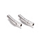 Tarnish Resistant Column 304 Stainless Steel Bayonet Necklace Clasps, Stainless Steel Color, 25x5x4mm, Hole: 2mm