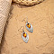 Horse Eye Bohemian Style Zinc Alloy Dangle Earrings, with Iron, Antique Silver, 51x19mm