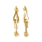 Brass Hook and S-Hook Clasps, Cadmium Free & Nickel Free & Lead Free, Real 18K Gold Plated, 33mm, Hole: 1.4mm