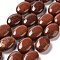 Natural Red Jasper Beads Strands, Flat Oval, 17.5~18x12.5~13x6mm, Hole: 1.2mm, about 22pcs/strand, 15.55''(39.5cm)