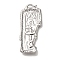 Brass Pendants, Cadmium Free & Nickel Free & Lead Free, Ancient Mural Charms, Real Platinum Plated, 34x14.5x2mm, Hole: 1x3mm