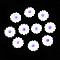 Natural Freshwater Shell Beads, with Enamel, Flower, Blue Violet, 12~13x3~4mm, Hole: 0.9mm