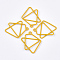 Spray Painted Alloy Pendants, Gold, 26x25x2.5mm, Hole: 2mm