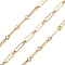 304 Stainless Steel Oval & Ring Link Chain, Unwelded, with Spool, Golden, 15x4.5x1mm, 5x1mm, about 32.81 Feet(10m)/Roll