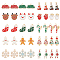 40Pcs 20 Style Alloy Enamel Pendants, with Crystal Rhinestone, Christmas, Cadmium Free & Lead Free, Light Gold, Mixed Shape, Mixed Color, 12.5~25x11~15x1.5~3mm, Hole: 1.8~2mm, 2pcs/style