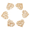 Brass Pendants, Tree, Real 18K Gold Plated, 27x30x1.5mm, Hole: 3x2mm, 10pcs/box
