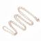 Brass Cable Chain Necklace Making, with Lobster Claw Clasps, Rose Gold, 32 inch(81.5cm)