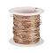 304 Stainless Steel Wire, Ion Plating(IP), Round, Rose Gold, 0.5mm, 24 Gauge