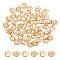 50Pcs Brass  Beads, Nuggets, Golden, 5.5x6x2mm, Hole: 1.2mm, about 50pcs/bag, 1 bag/box