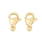 Brass Lobster Claw Clasps, Cadmium Free & Nickel Free & Lead Free, Real 18K Gold Plated, 9x6x3mm, Hole: 1.2mm