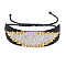 Bohemian Style Glass Seed Beaded Braided Bead Bracelets for Womem, Rhombus