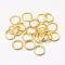 Brass Jump Rings, Open Jump Rings, Cadmium Free & Nickel Free & Lead Free, Real 18K Gold Plated, 23 Gauge, 4x0.6mm, Inner Diameter: 2mm, about 5000pcs/100g