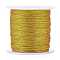 Polyester Braided Metallic Thread, for DIY Braided Bracelets Making and Embroidery, Gold, 0.4mm, 6-Ply, about 54.68 yards(50m)/roll