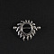 316L Surgical Stainless Steel Nipple Rings, Stainless Steel Color, Sun, Bar Length: 16mm, Pin: 1.6mm