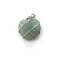 Natural Green Aventurine Copper Wire Wrapped Pendants, Heart Charms, Silver Color, 20mm