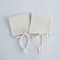 Microfiber Jewelry Storage Gift Pouches, Envelope Bags with Flap Cover, for Jewelry, Watch Packaging, Square, Floral White, 8x8cm