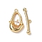 Brass Pave Clear Cubic Zirconia Toggle Clasps, Cadmium Free & Nickel Free & Lead Free, Jewelry Making Clasps, Oval, Real 18K Gold Plated, Oval: 20x10x3mm, Bar: 4x22x2.5mm