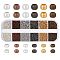 12 Style Rondelle Brass Crimp Beads, Mixed Color, 1.5mm & 2x2mm, Hole: 1mm, about 6600pcs/box