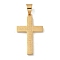 304 Stainless Steel Pendants, Cross Pendants, Real 18K Gold Plated, 46.5x28x4mm, Hole: 10x7.5mm