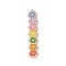 Handmade Loom Pattern MIYUKI Seed Beads, Rectangle with Flower Pattern, Colorful, 41x8.5x2mm, Hole: 0.8mm