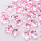 Transparent Acrylic Pendants, Bowknot, Pearl Pink, 21x29x10.5mm, Hole: 2.5mm, about 118pcs/500g