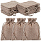 Polyester Imitation Burlap Packing Pouches Drawstring Bags, for Christmas, Wedding Party and DIY Craft Packing, Peru, 12x9cm, 20pcs/set