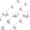 Handmade 304 Stainless Steel Chains, with ABS Imitation Pearl, Soldered, Star, with Spool, Stainless Steel Color, 13.5x14x4.5mm, about 16.40 Feet(5m)/Roll