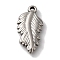 Non-Tarnish 304 Stainless Steel Pendants, Leaf Charms, Stainless Steel Color, 19.5x10x3.5mm, Hole: 1.2mm