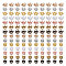 140pcs 14 Styles Alloy European Beads, Large Hole Beads, Crown, Mixed Color, 9~13x6~6.5mm, Hole: 6mm, 10pcs/style