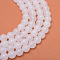 Round Natural White Jade Bead Strands, White, 6mm, Hole: 1mm, about 65pcs/strand, 15.7 inch