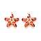 Brass Enamel Pendants, Starfish Charm, Real 18K Gold Plated, 17x15.5x3mm, Hole: 1.2mm