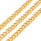 Iron Side Twisted Chains, Unwelded, with Spool, Oval, Lead Free, Golden, 6x4x1mm