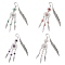 Alloy Sun & Woven Net/Web with Feather Charms Bookmarks, with Natural Gemstone Chips Beads, 139~142mm