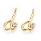 Brass Micro Pave Cubic Zirconia Charms, Long-Lasting Plated, Nickel Free, Real 18K Gold Plated, Letter, Letter D, 14~14.5x7.5x3.5mm, Hole: 1.8mm