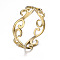 Branch 304 Stainless Steel Finger Rings, Golden, 5.5mm, Inner Diameter: 17mm