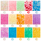 195G 15 Colors Transparent Frosted Glass Beads, No Hole, Round, Mixed Color, 1~3mm, 13g/color