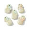 Natural Rainbow Alashan Agate Pendants, Dyed, Coin Bag Charms, Lemon Chiffon, 15.5~16x9~9.5x4~4.5mm, Hole: 1.2mm