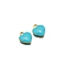 Stainless Steel Charms, with Enamel, Golden, Heart Charm, Cyan, 8x9mm, Hole: 1.2mm