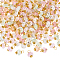 DICOSMETIC 150Pcs Crystal Dangle Charms Small Glass Pendants Rondelle Crackle Glass Charms with Brass Findings for DIY Craft Jewelry Making, Hole: 3.5mm