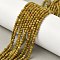 Natural Yellow Green Opal Beads Strands, Faceted, Round, 3mm, Hole: 0.6mm, about 131pcs/strand, 15.55''(39.5cm)